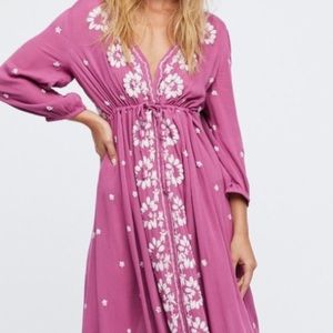 Free People Fable Embroidered dress. Size S.